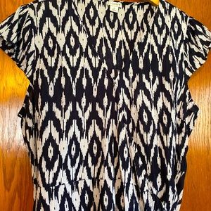 J. Crew linen ikat print wrap dress - XL